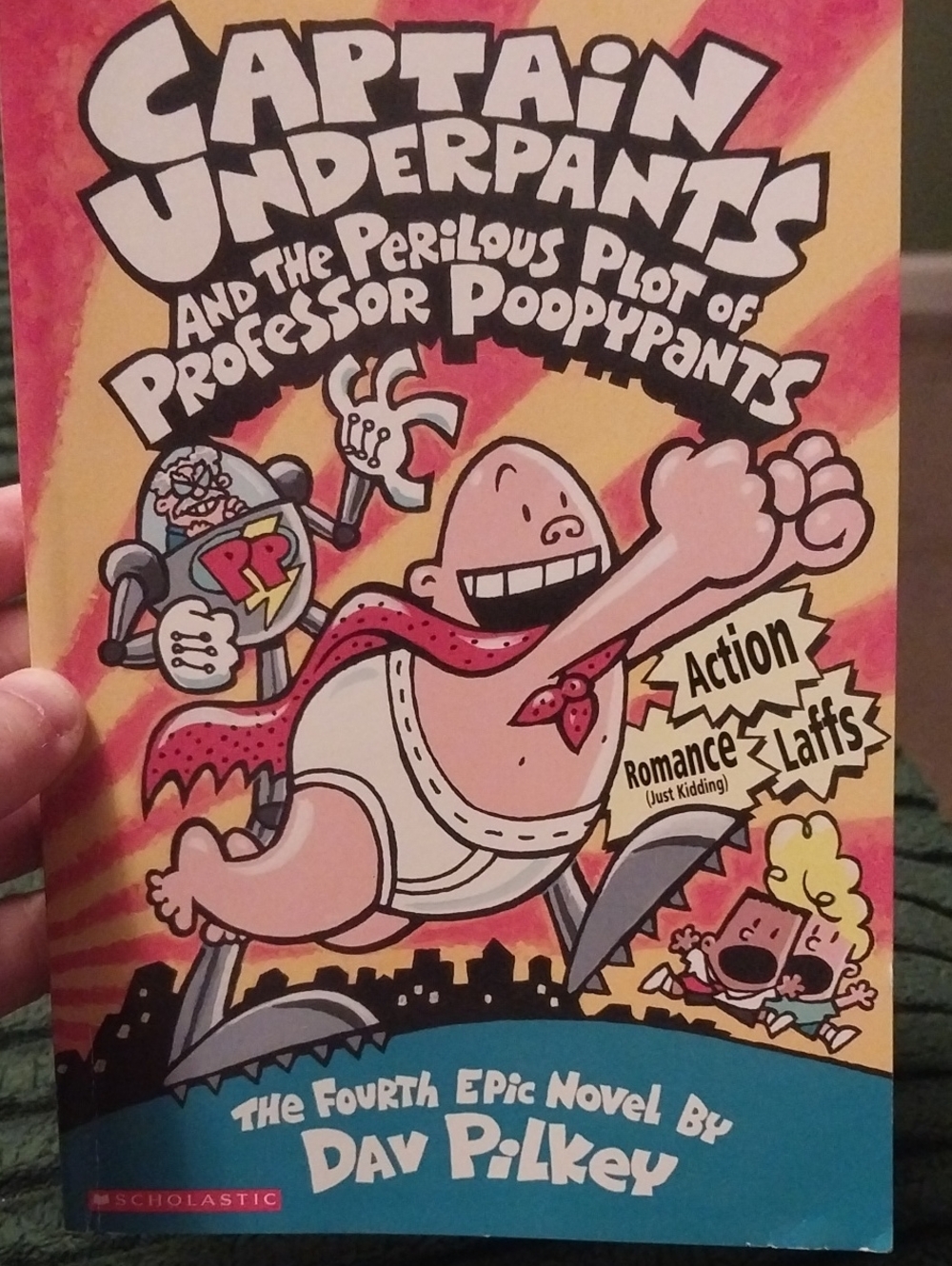 Scholastic Captain Underpants Yellow Pink Graphic Novel Cover